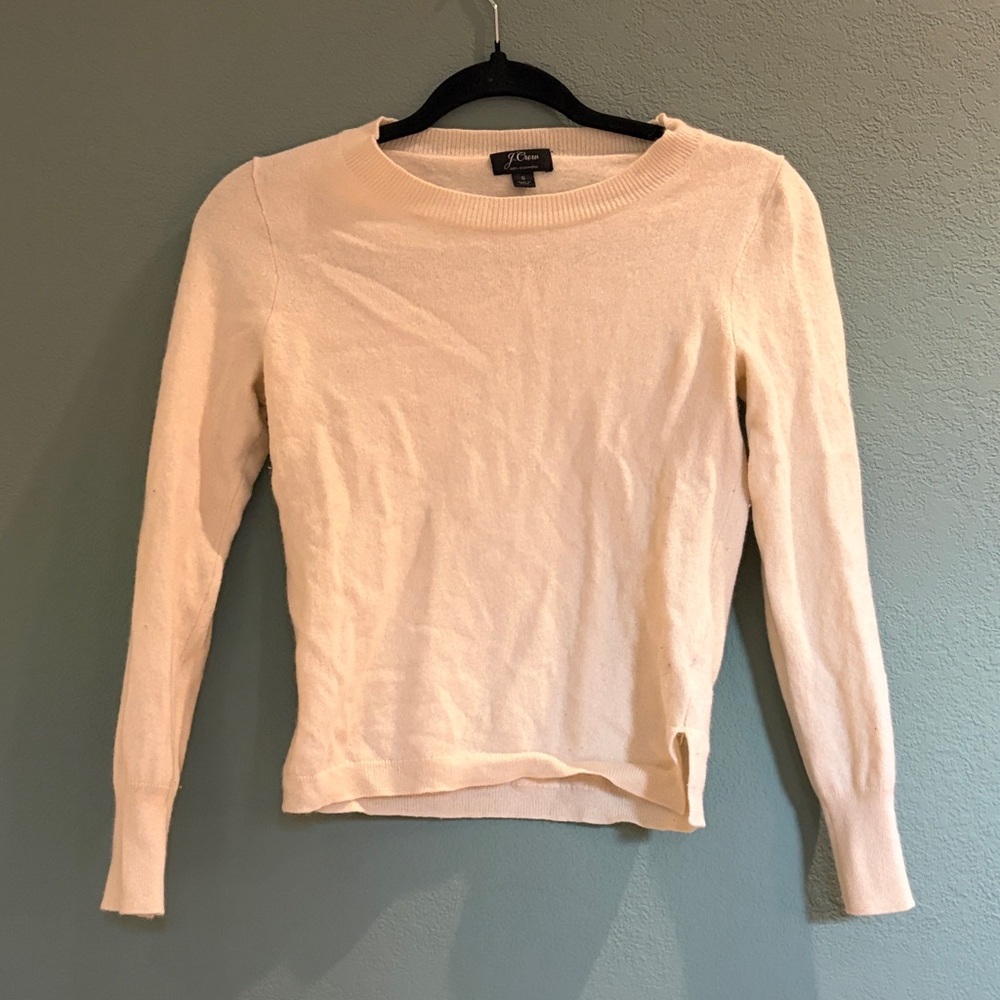J. Crew Cream Long Sleeve Sweater